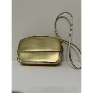 CROWN LEWIS ART DECO VINTAGE RARE METALLIC GOLD SHOULDER BAG